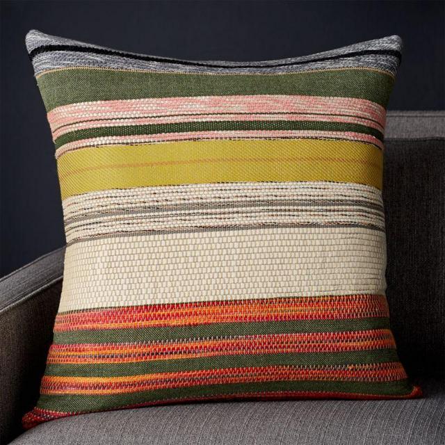 Crate & Barrel Carreno Multicolored Pillow 23"