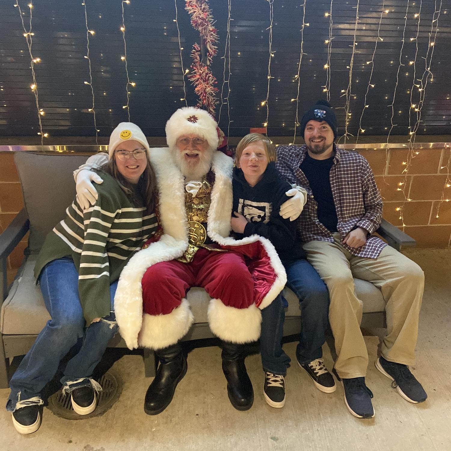 Santa photo at the Toyota Feilds. I think me and Jonathan was more excited to see SANTA then Ashton was. lol.