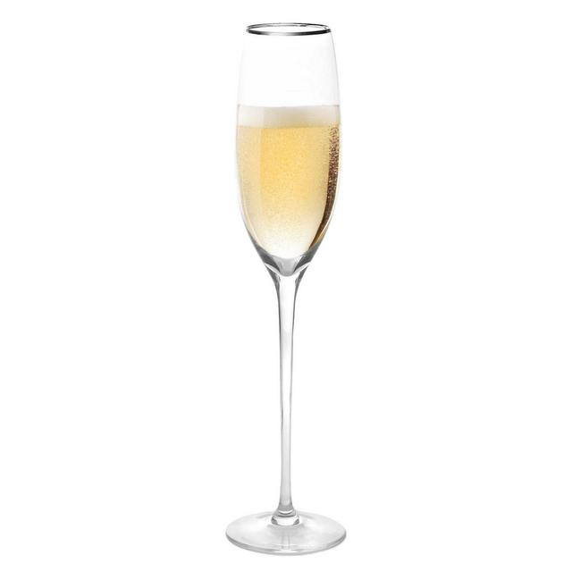 Olivia & Oliver™ Madison Platinum Champagne Flutes (Set of 4)