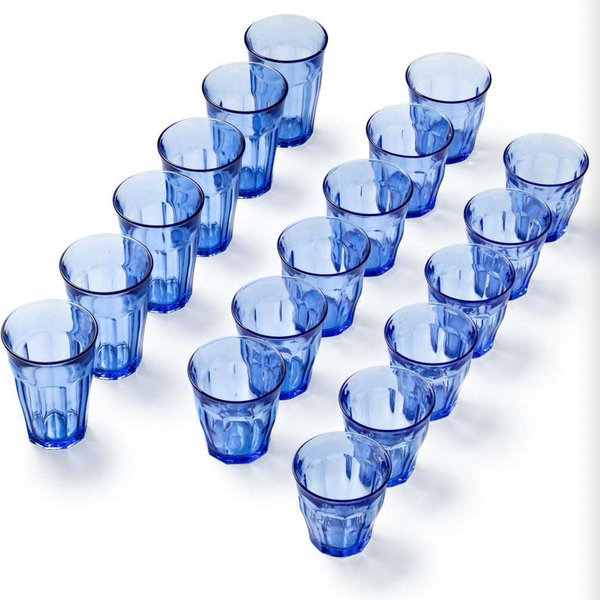 Le Picardie® 18 Piece Glass Drinkware Set- Marine