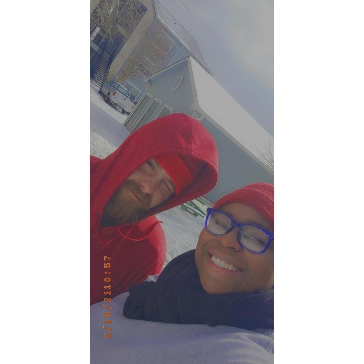 First snow storm in Houston!