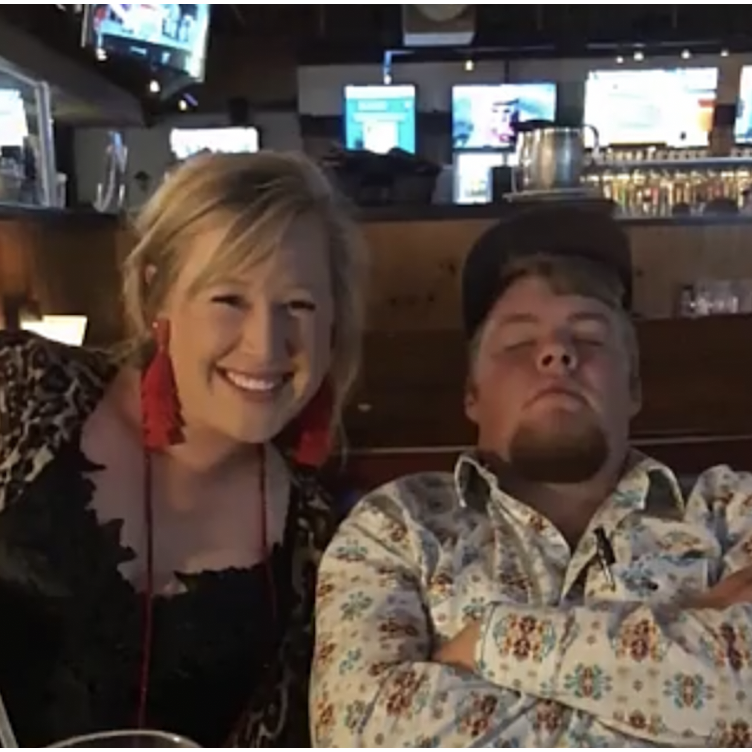 Went out to dinner with a friend and Kendell fell asleep!
