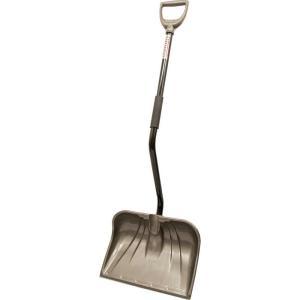 18 in. Ergonomic Steel Handle and Poly Combo with Wearstrip Snow Shovel