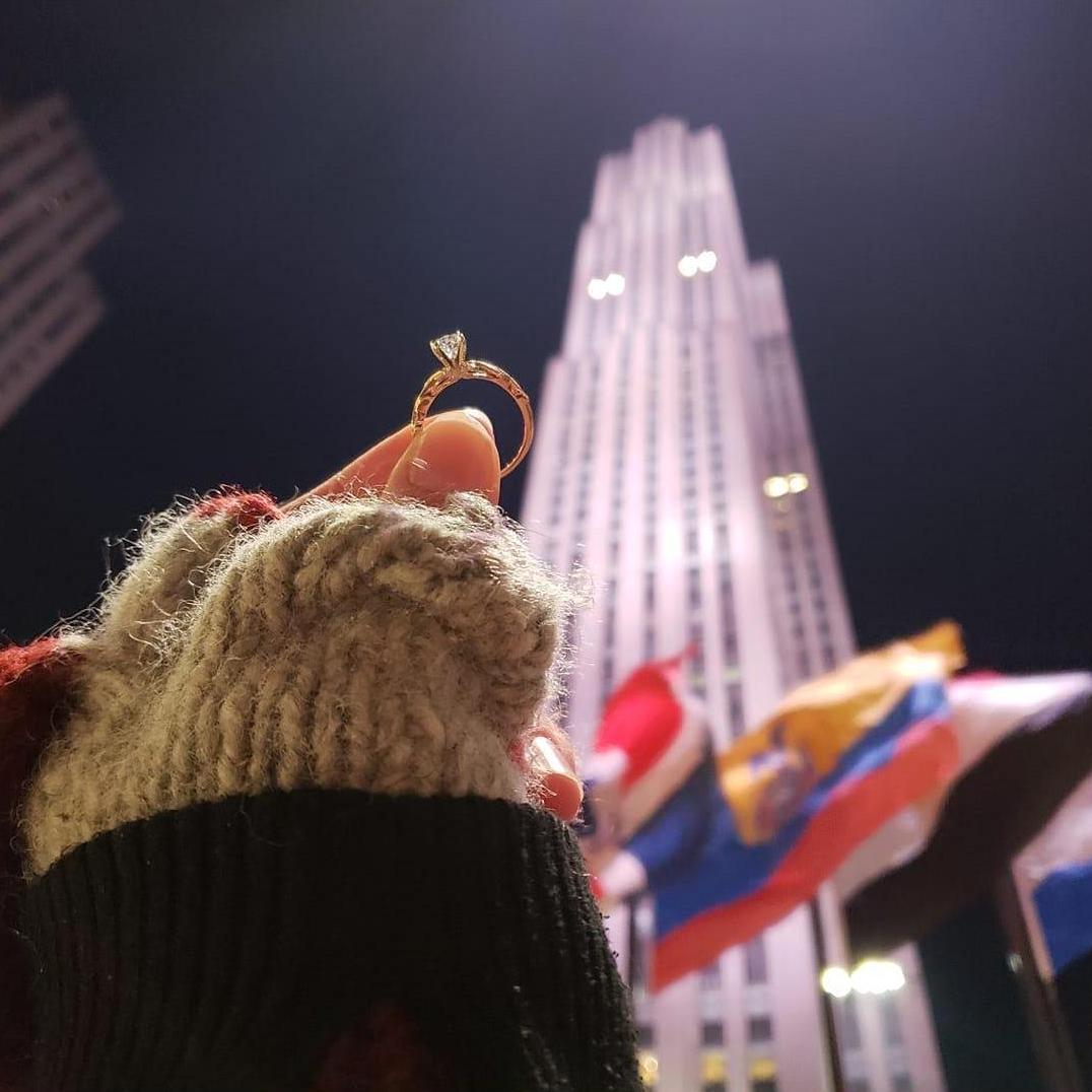 Dane proposed to Karen in NYC at the Top of the Rock!