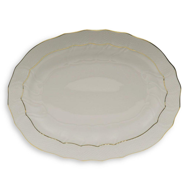 Herend Golden Edge Oval Platter