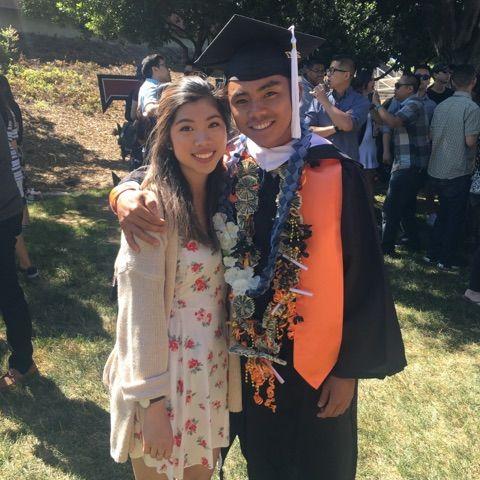 2017 - Our first photo together at Miguel's graduation
