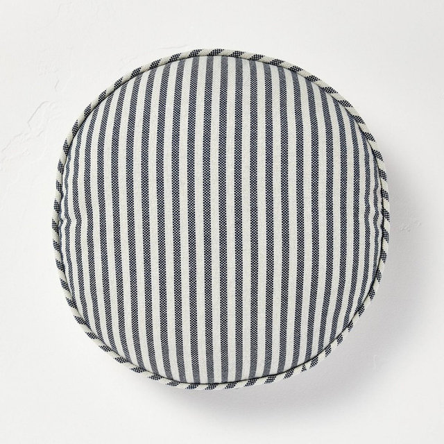 18" Circular Round Throw Pillow Blue Stripe - Hearth & Hand™ with Magnolia