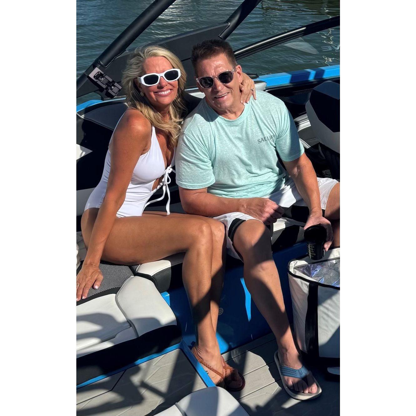 We love lake life together! We enjoy the sun and fun in Okoboji!