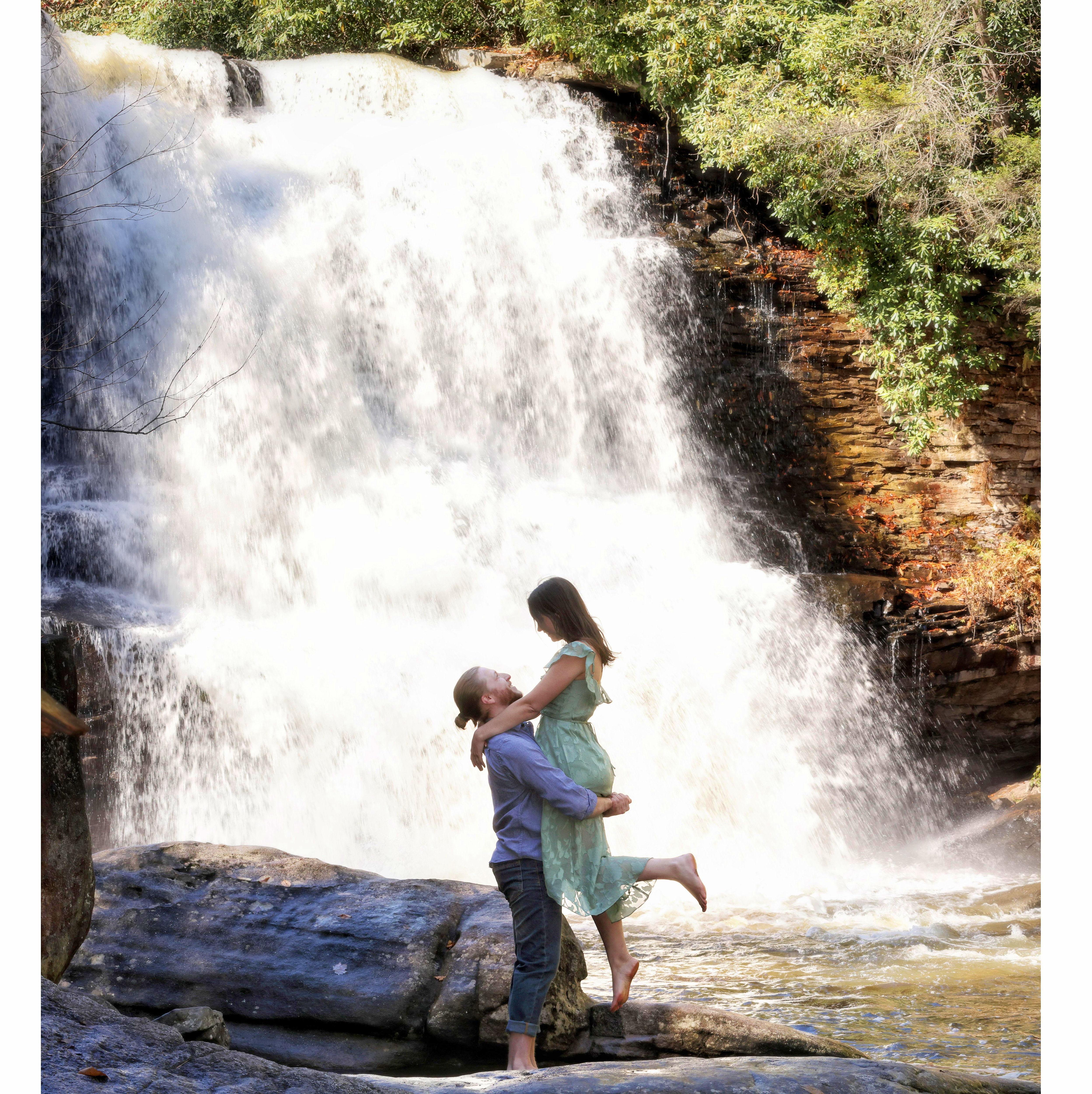 October 2023. Engagement Shoot at Swallow Falls State Park, Maryland.