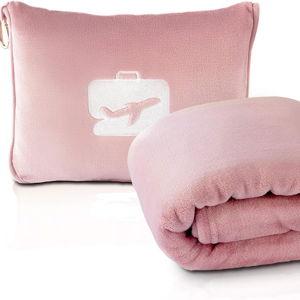 EverSnug Travel Blanket and Pillow (Light Pink)