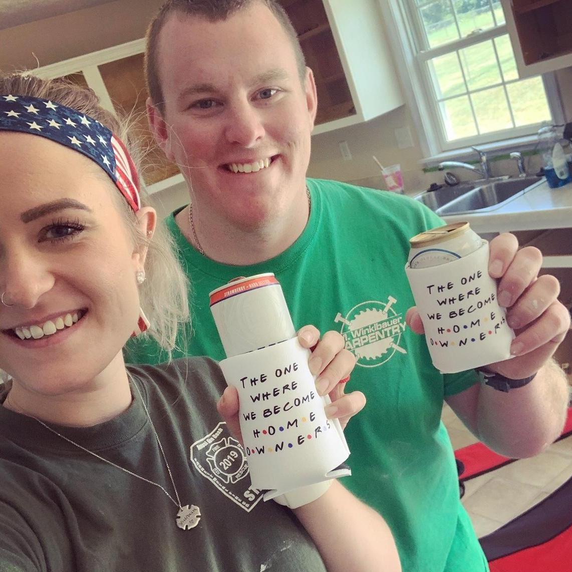 When we became homeowners! This photo was snapped during the week of projects before move in day.