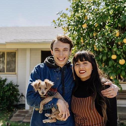 First house the couple moved in together of August 2018 and adopted their first pup, Peanut