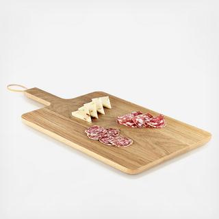 Wooden Cutting Board With Leather Strap
