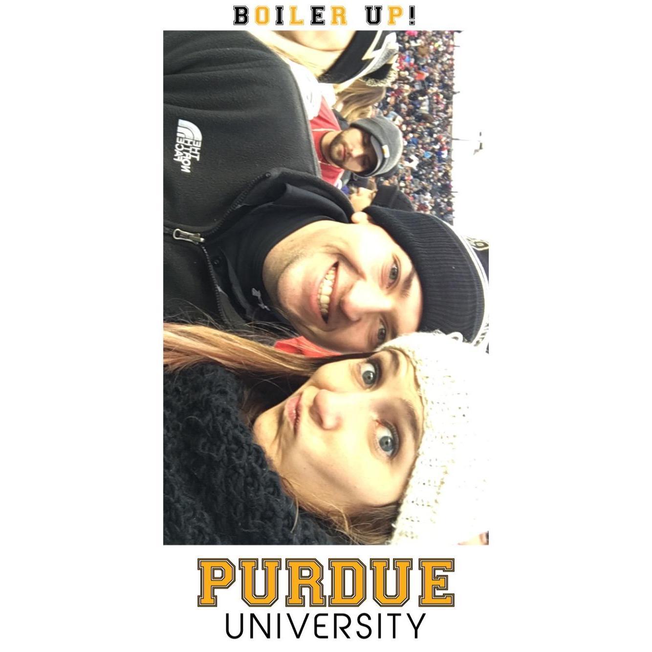 Nathan's first Purdue game! Boiler Up!