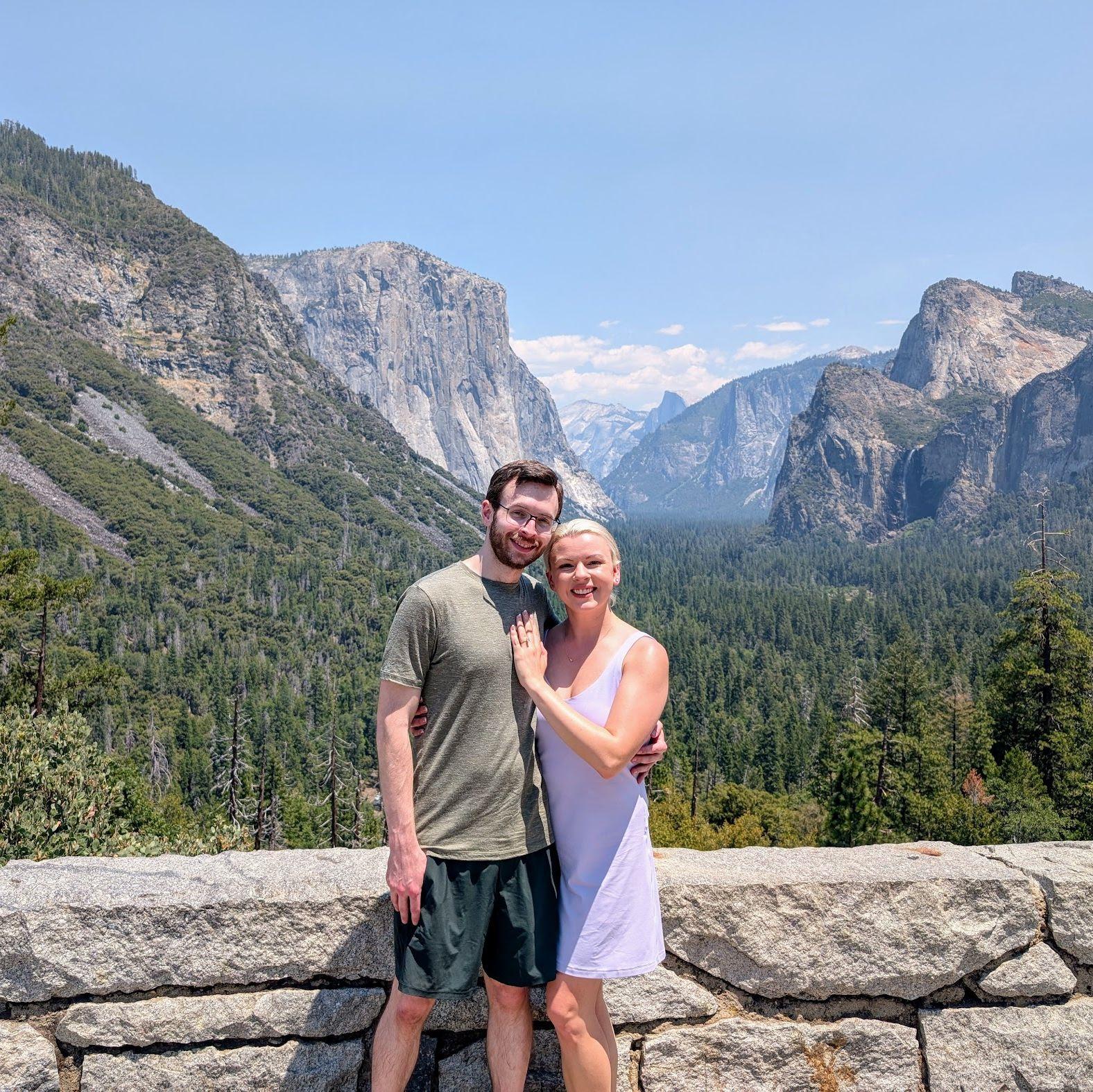 Celebrating our engagement with a (Tunnel) View at Yosemite