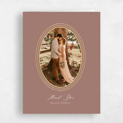 Chestnut, Brown Wedding Thank You - Visby Photo Foil