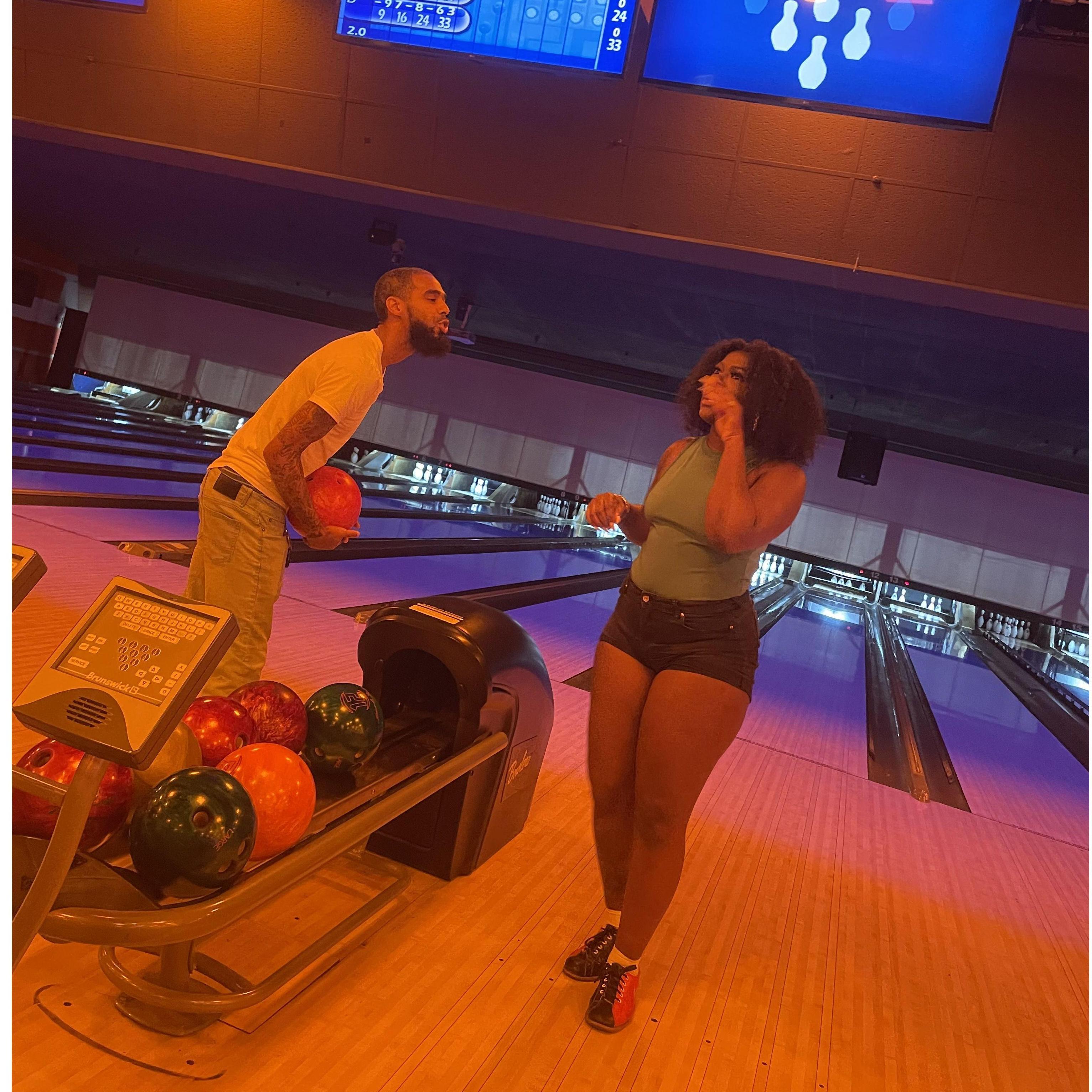 Bowling brings out the competitors in us