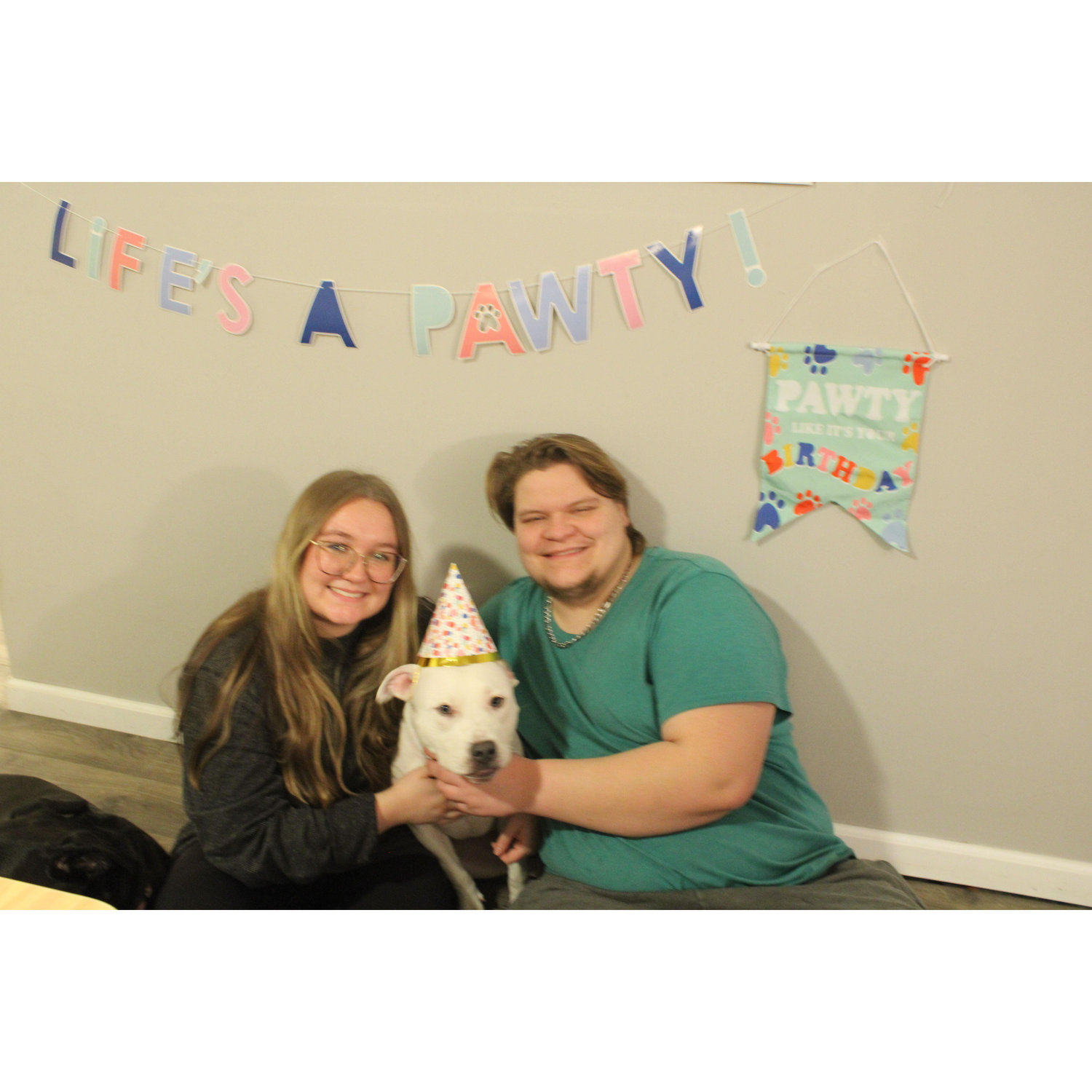 Nova's first birthday! Proud puppy parents