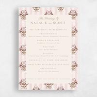 Pink Wedding Program - Clematide