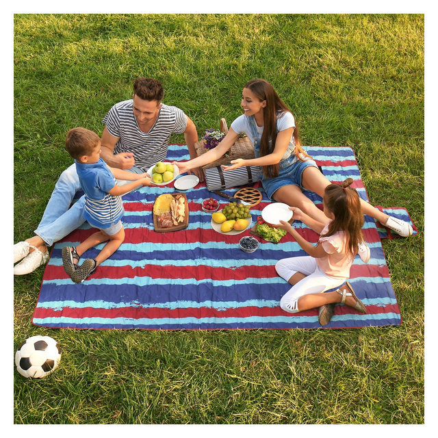 Tirrinia Extra Large Picnic Blanket, Waterproof Lightweight Portable Outdoor Mat for Family Camping, Park, Beach,