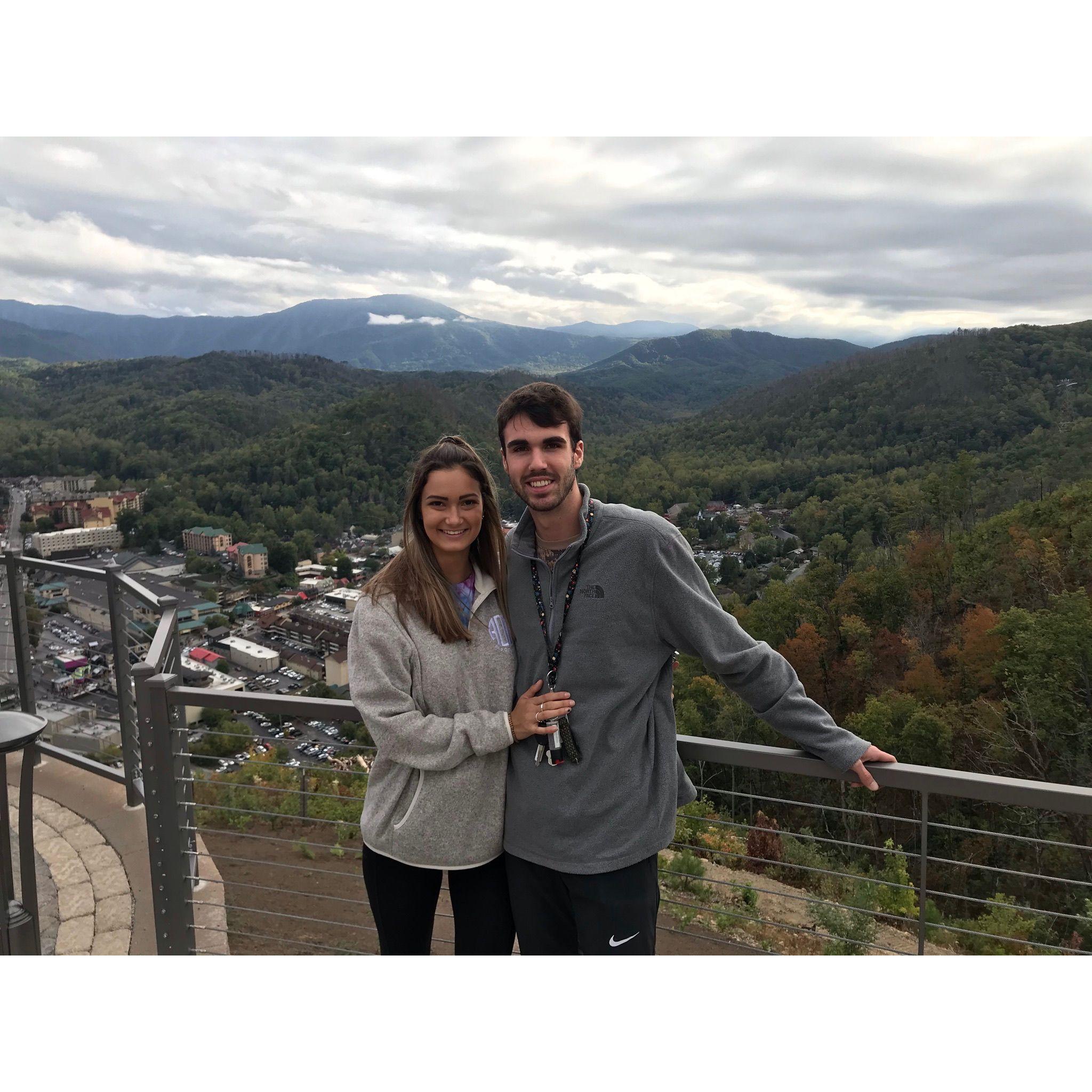 Our first trip to the Smoky Mountains together (spoiler alert we we several more times after this)