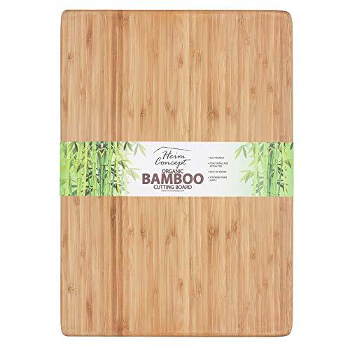 Heim Concept Organic Bamboo Cutting Board for Kitchen Extra Large Chopping Board with Juicy Groove Perfect for Meat, Vegetables, Fruits, Cheese
