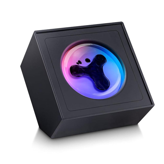 Venominbox Ferrofluid Music Visualizer, Dancing Sound Sensitive，Ferrofluid Speaker Music Mate, Decorative RGB Light Ferrofluid Display Desk Toy for Table, Bedroom, Office, Study, Science Gift