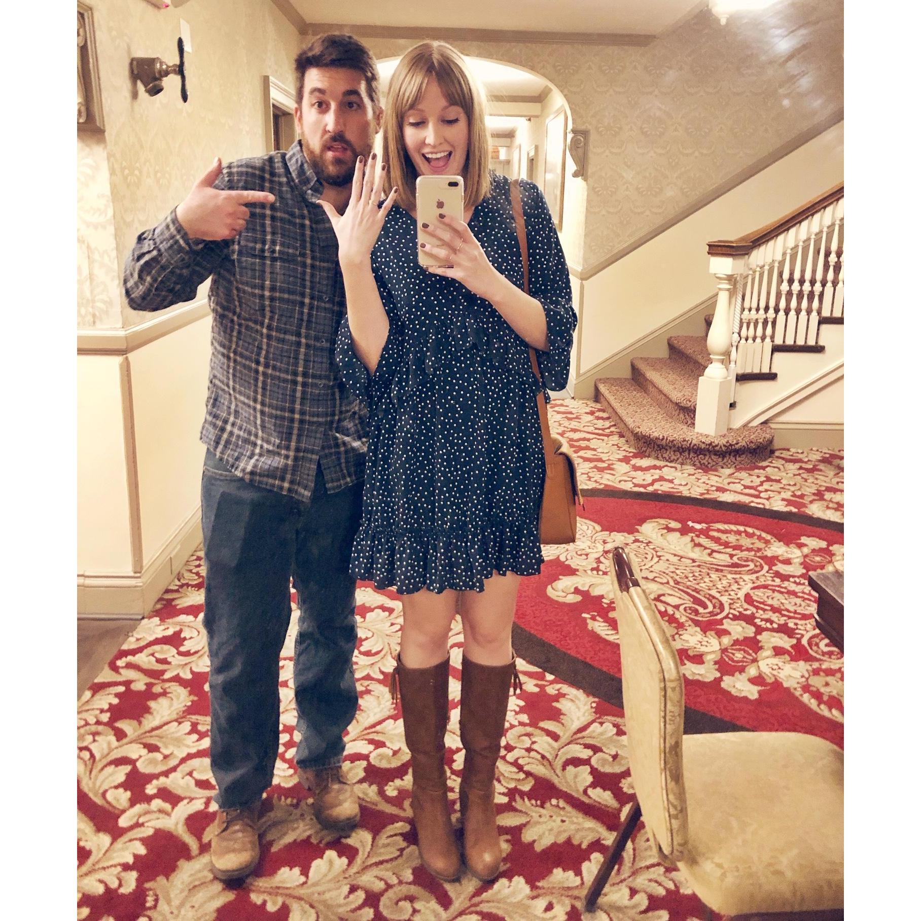 After the proposal, our stay at the Stanley Hotel in Estes Park.
