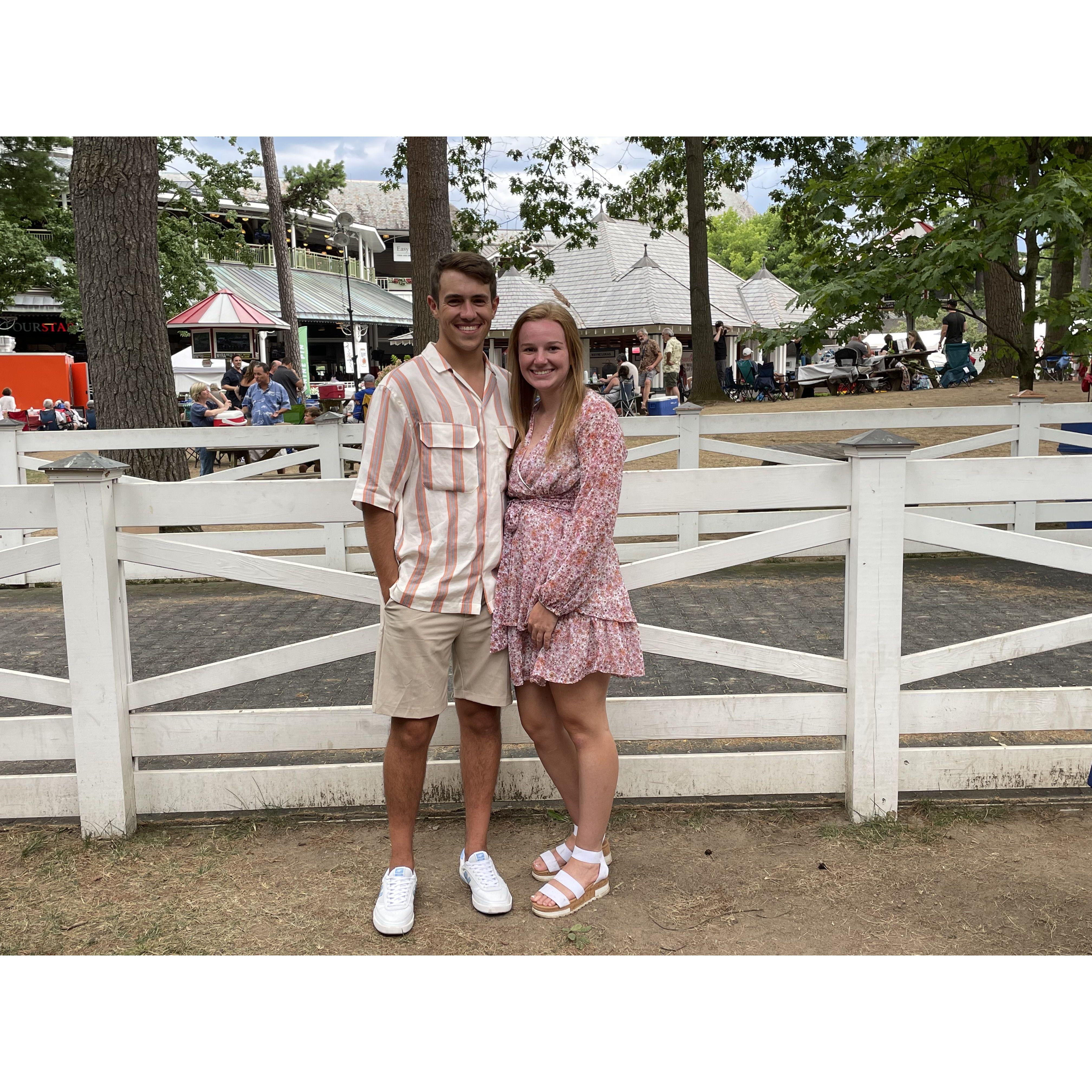 Steven's first time at the Saratoga Race Track!