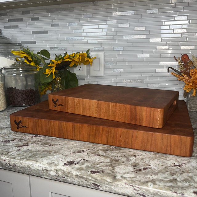 Black Cherry End Grain Cutting Boards- Professional Series (The Duck Board)