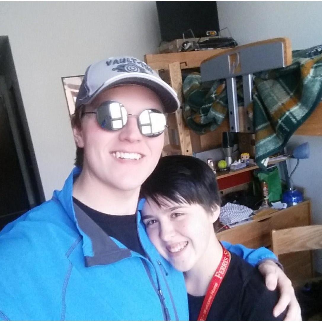 Our first photo that we took together as a couple and sent to Julie Zahm.