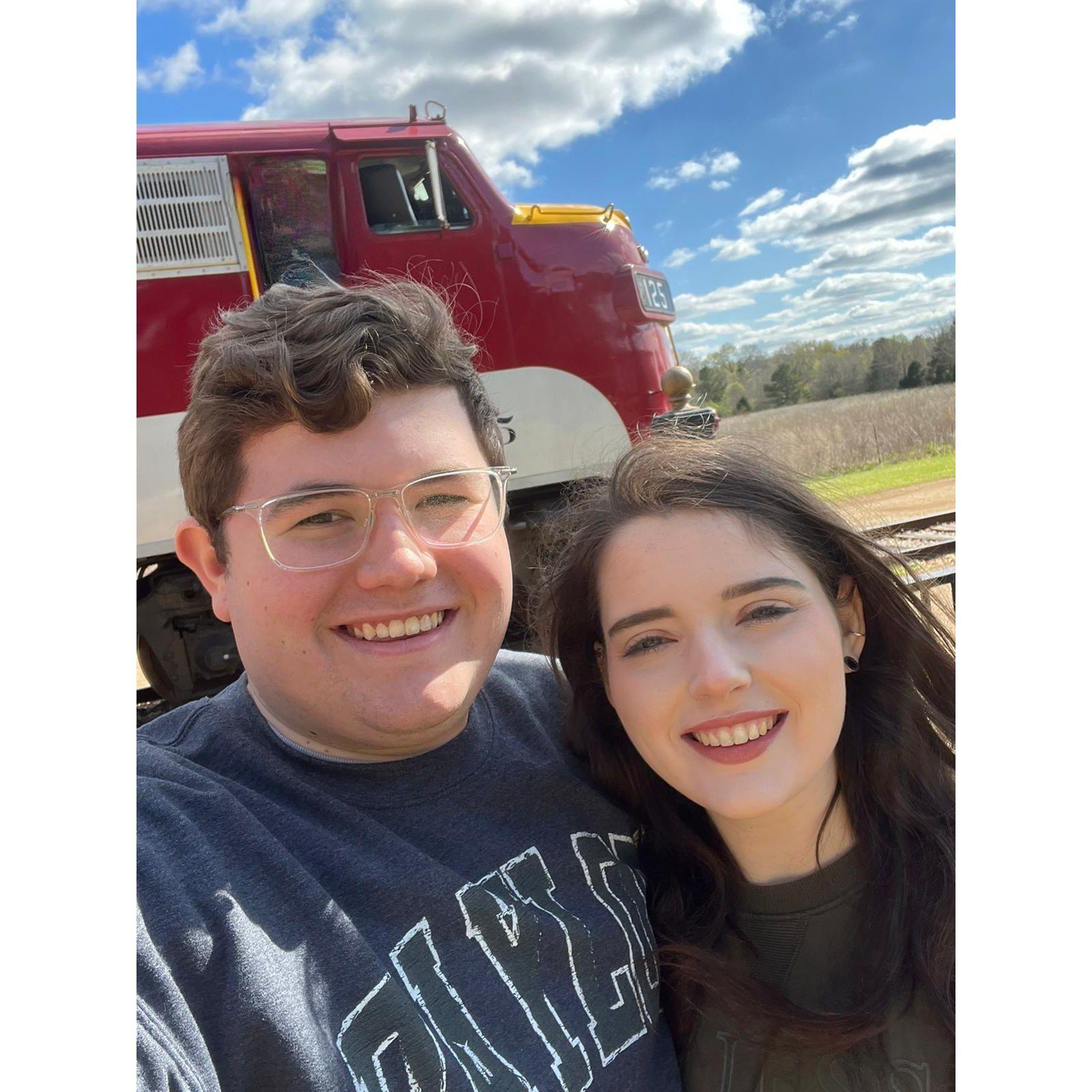 Discovering our mutual love of trains in the best way - by riding one!