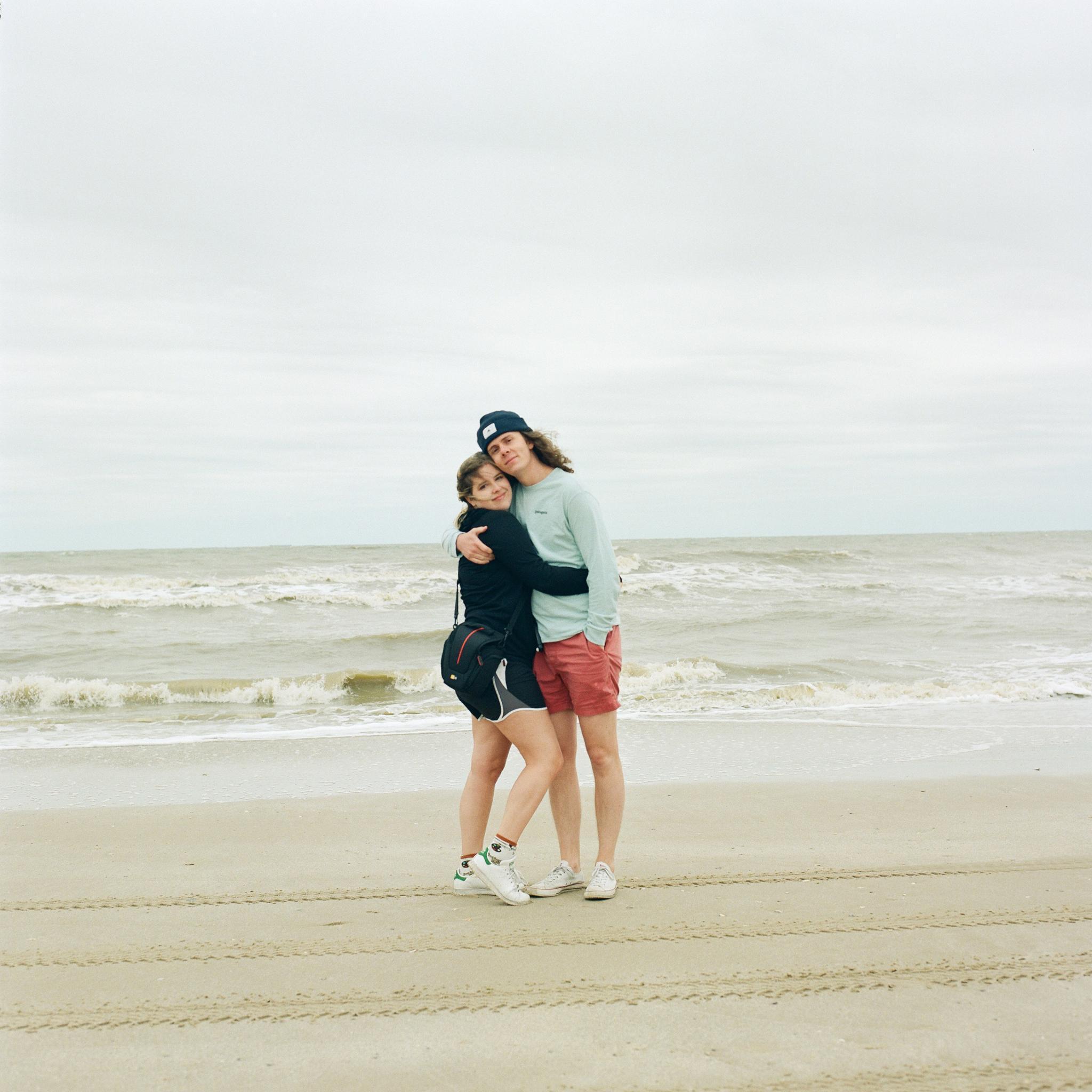 Taylor's first trip to Galveston Beach