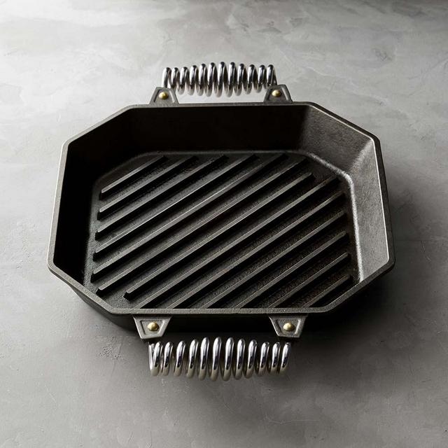 FINEX Cast-Iron Double-Handled Grill Pan, 12"