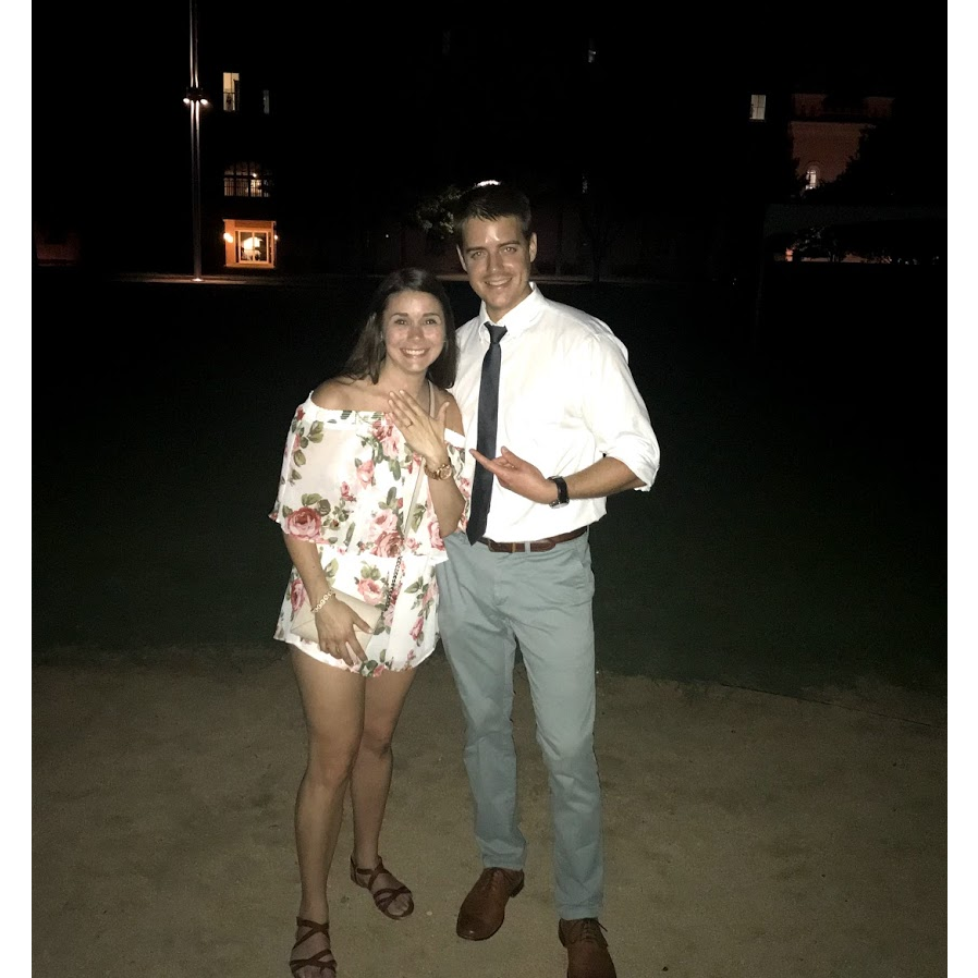 Seconds after we got engaged. Charleston 2018.