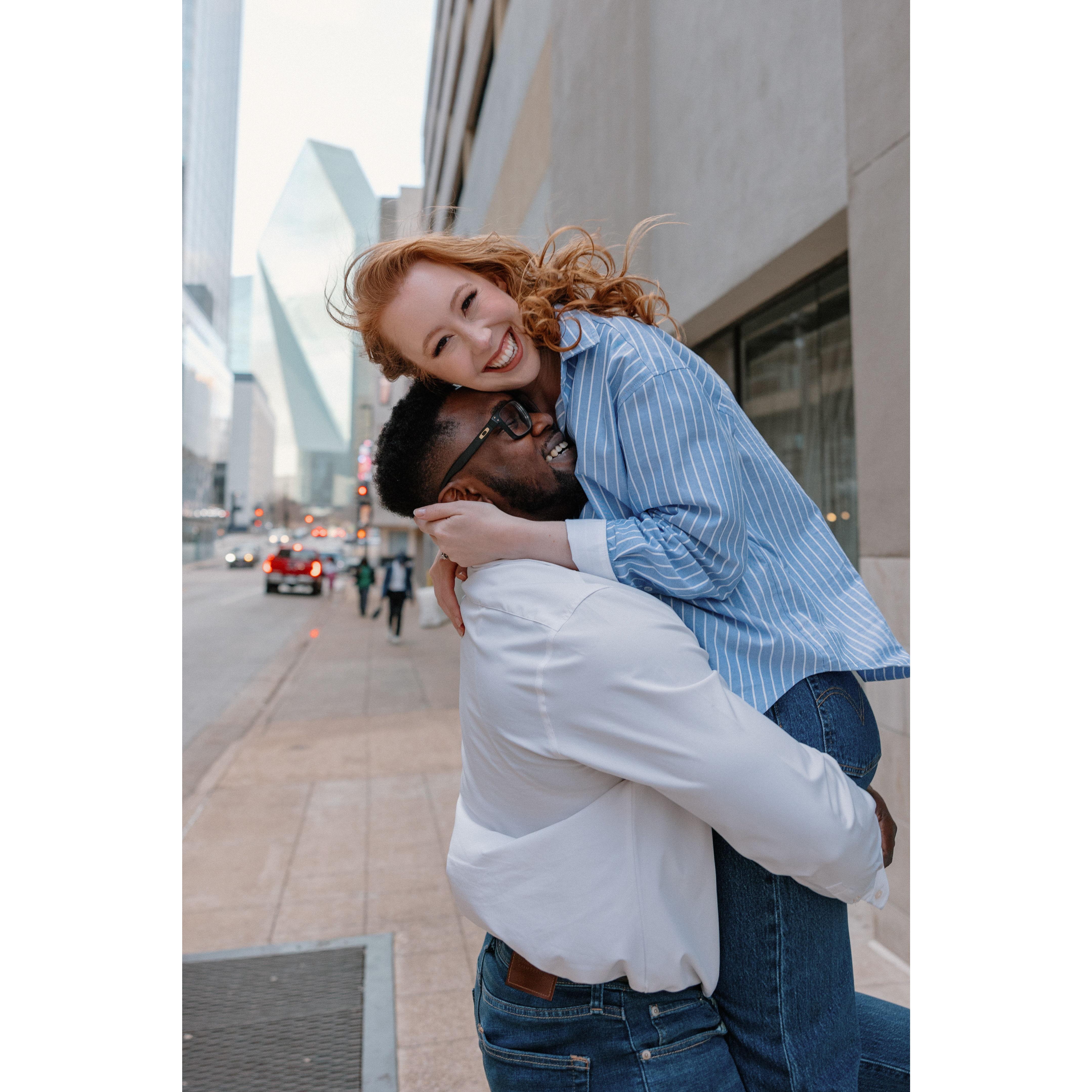 There were 25mph winds during our engagement shoot, but we made the most of it!