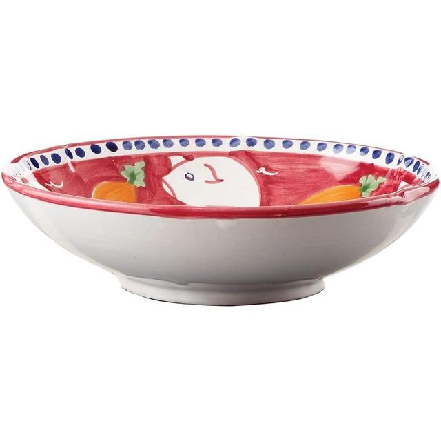 Vietri Campagna Porco Coupe Pasta Bowl, Soup Salad Spaghetti Server 8.75" Earthenware Dish