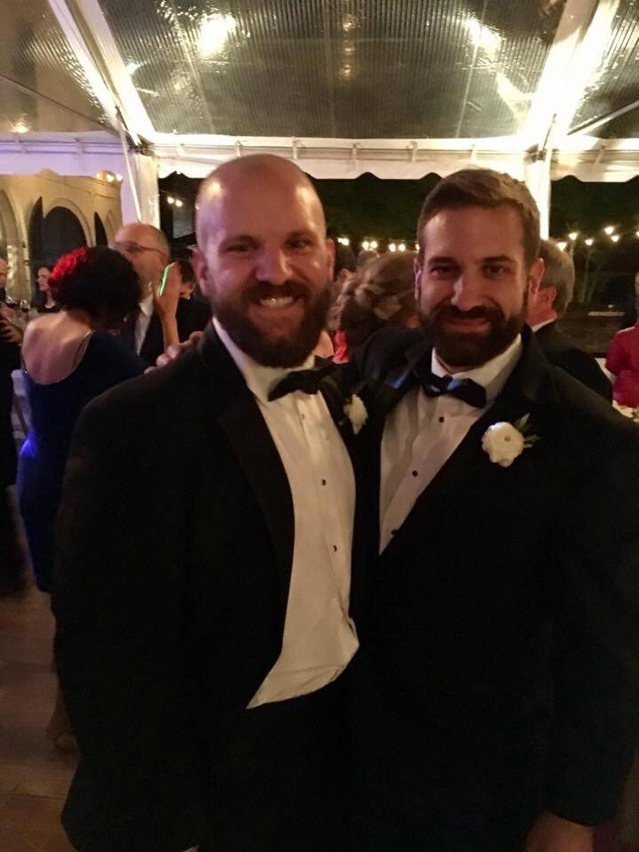 Brendan and Ed looking fancy at Brian’s wedding