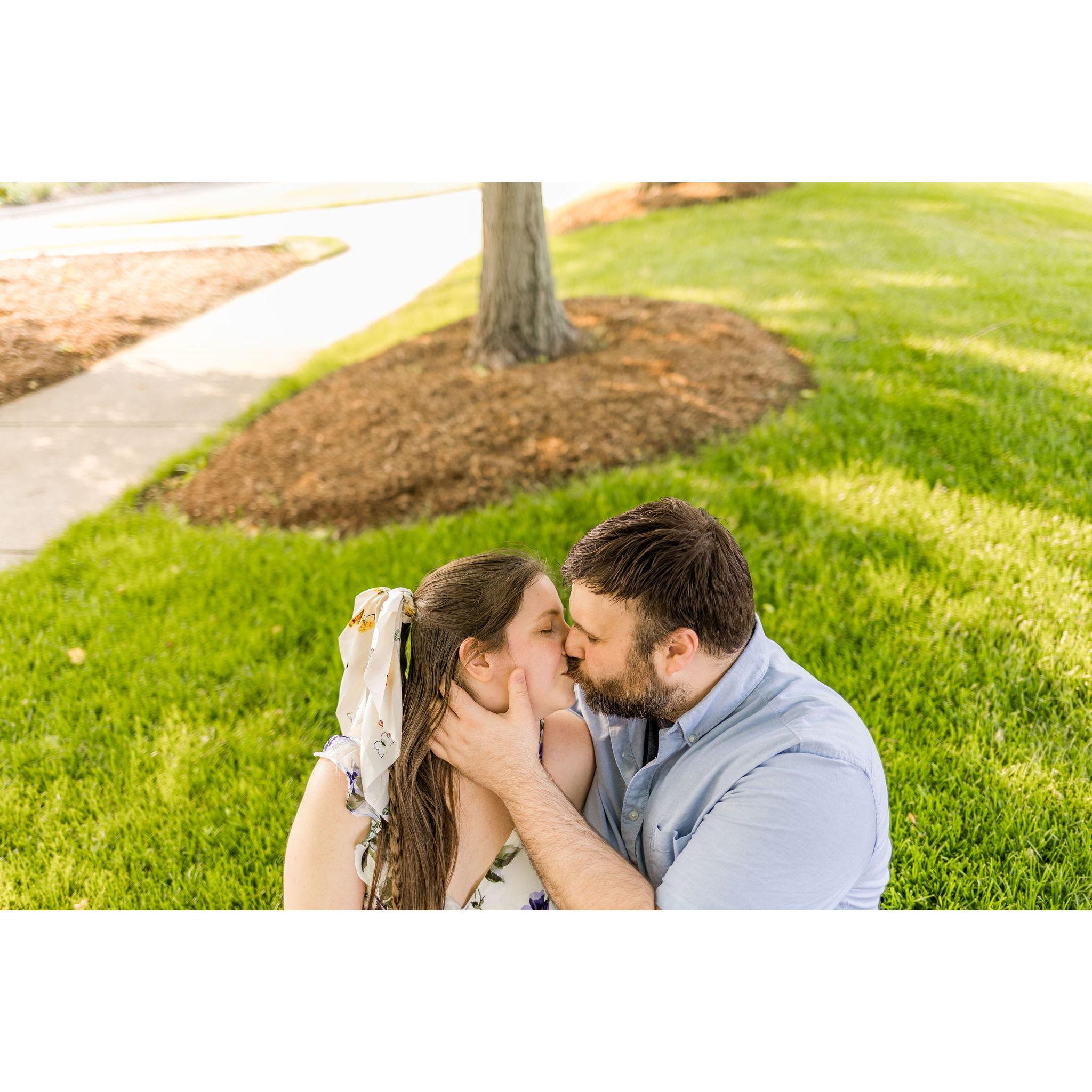 We did an Engagement photo shoot through Minnetrista's paths and gardens in June of 2023.