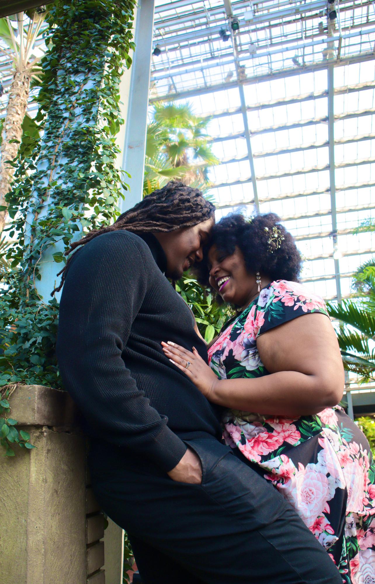 Engagement photoshoot at observatory