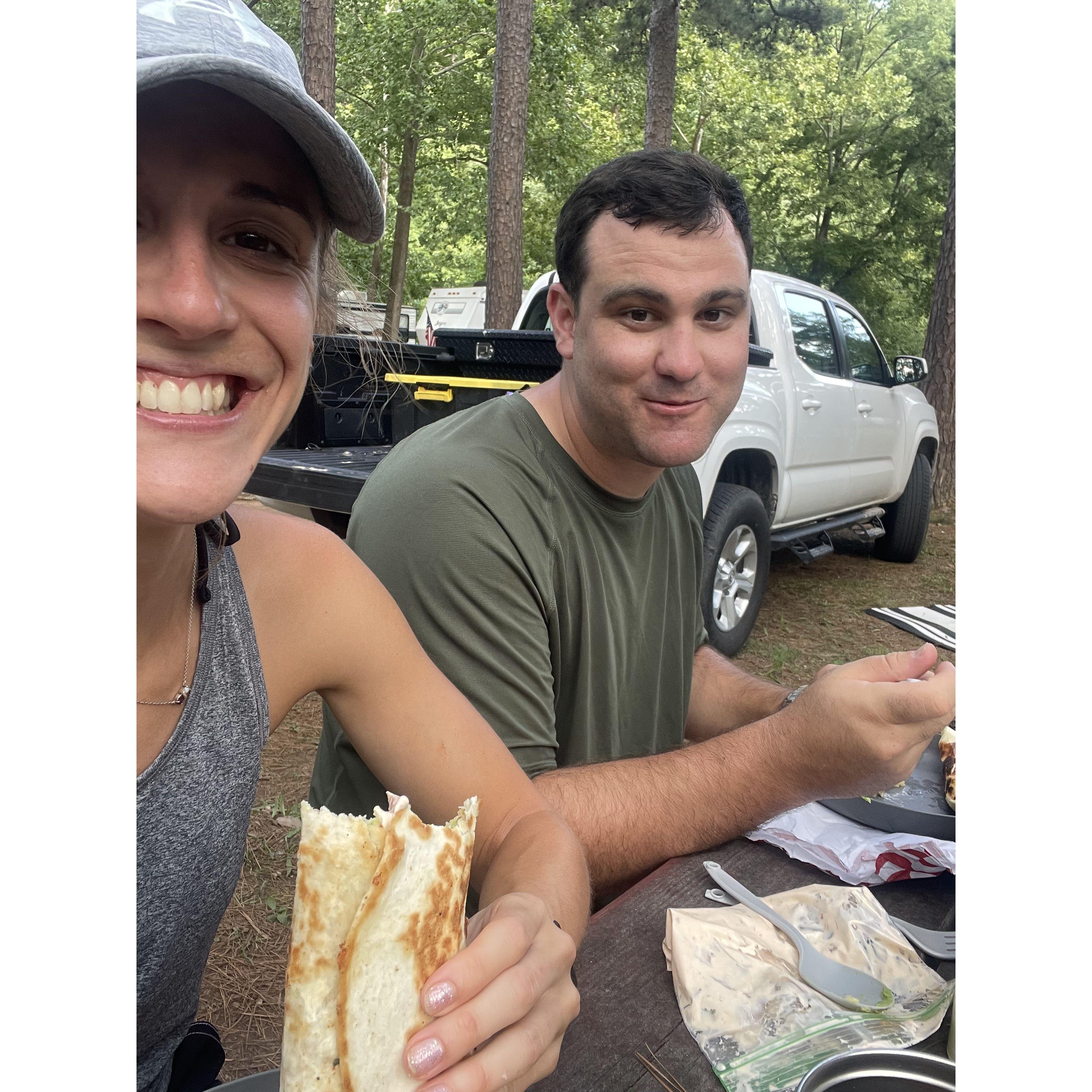 Our last meal as boyfriend and girlfriend was also the first meal that Brian cooked for a date: fish tacos!