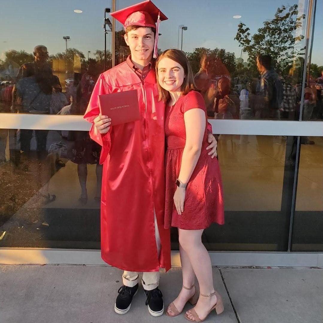 The groom's high school graduation. May 2019!