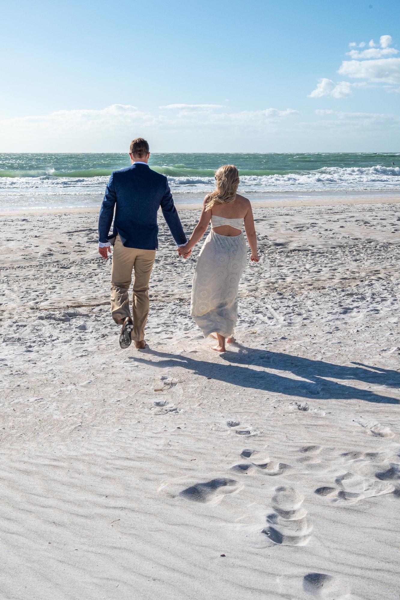 The newly engaged couple taking it all in.