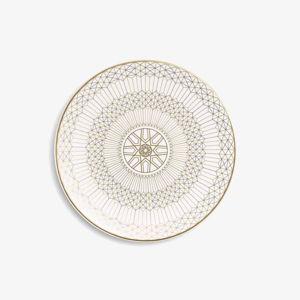 Arcadia Gold & Platinum Bread Plate | Baccarat