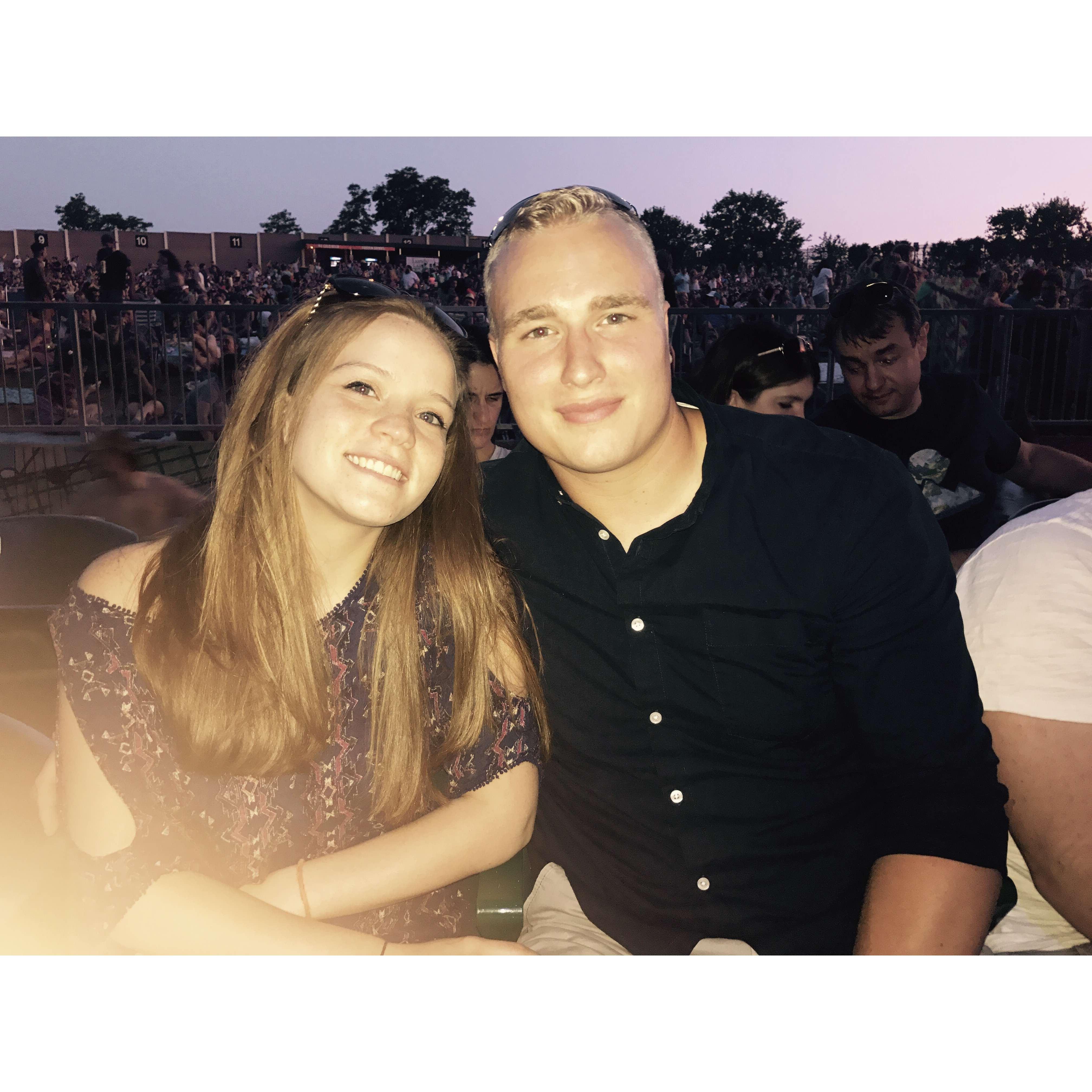 Our first Jack Johnson concert together!
