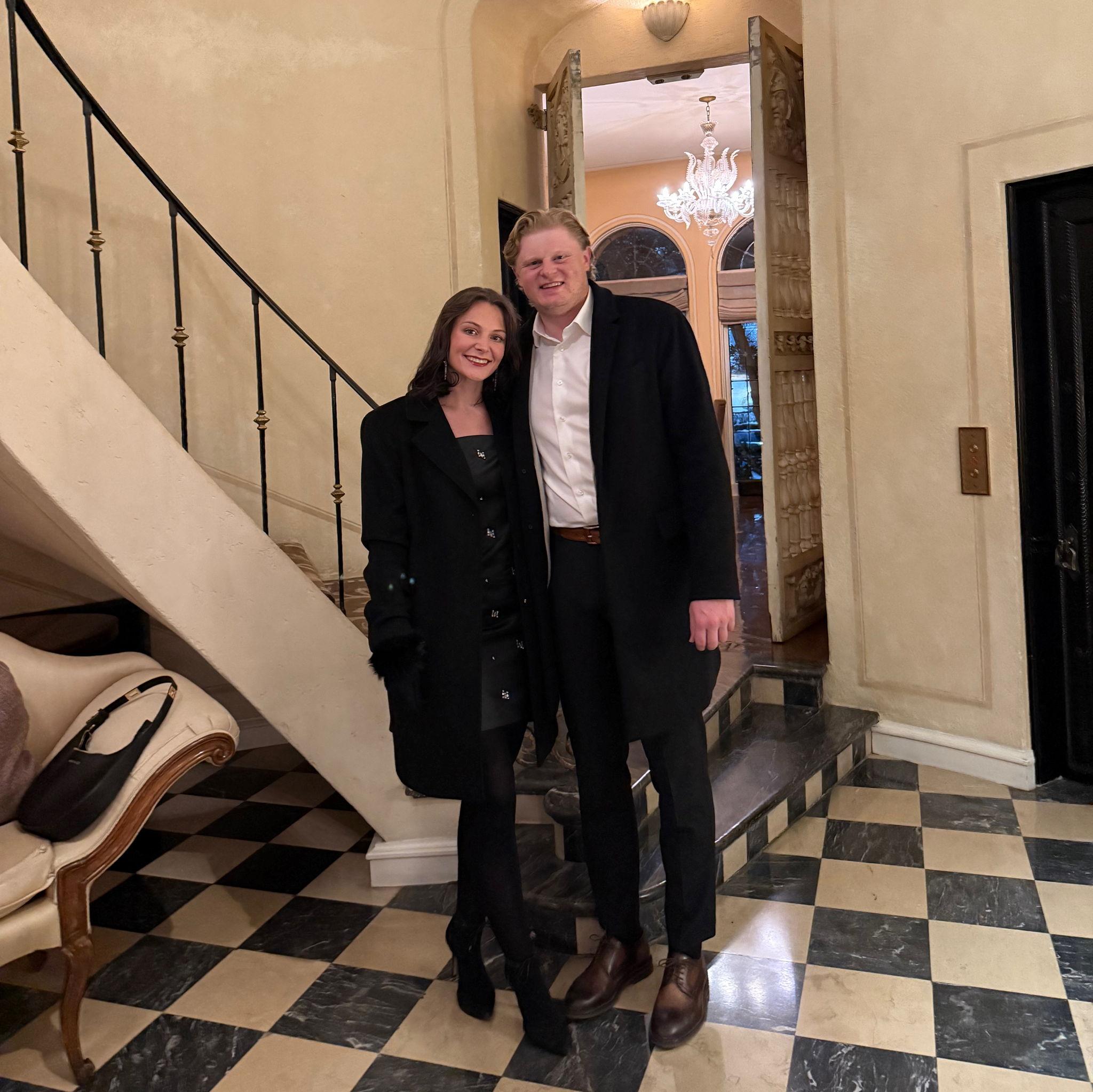 February 2025: Our first Valentines day together at the Rosewood Mansion