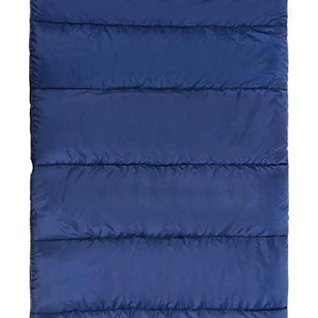 Cotton Flannel Sleeping Bag for Adults, 23/32F Comfortable, Envelope with Compression Sack Blue/Grey 2/3/4lbs (91"x35")