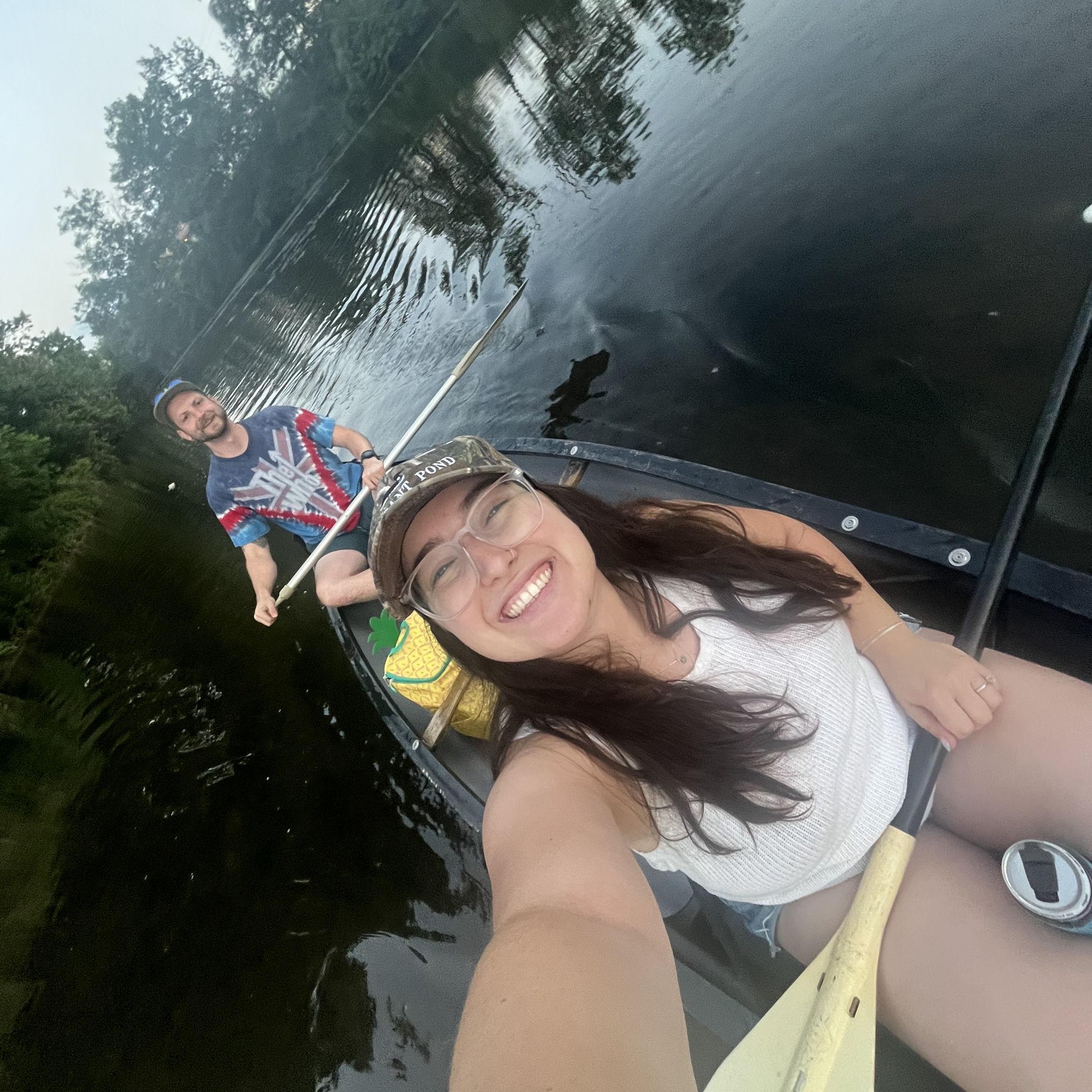 Gabe & Alyssa enjoying time out on their canoe. It's one of their favorite summer activities! June 2025