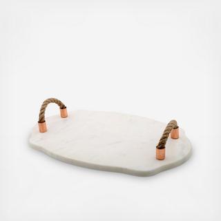 Marble Tray with Rope Handles