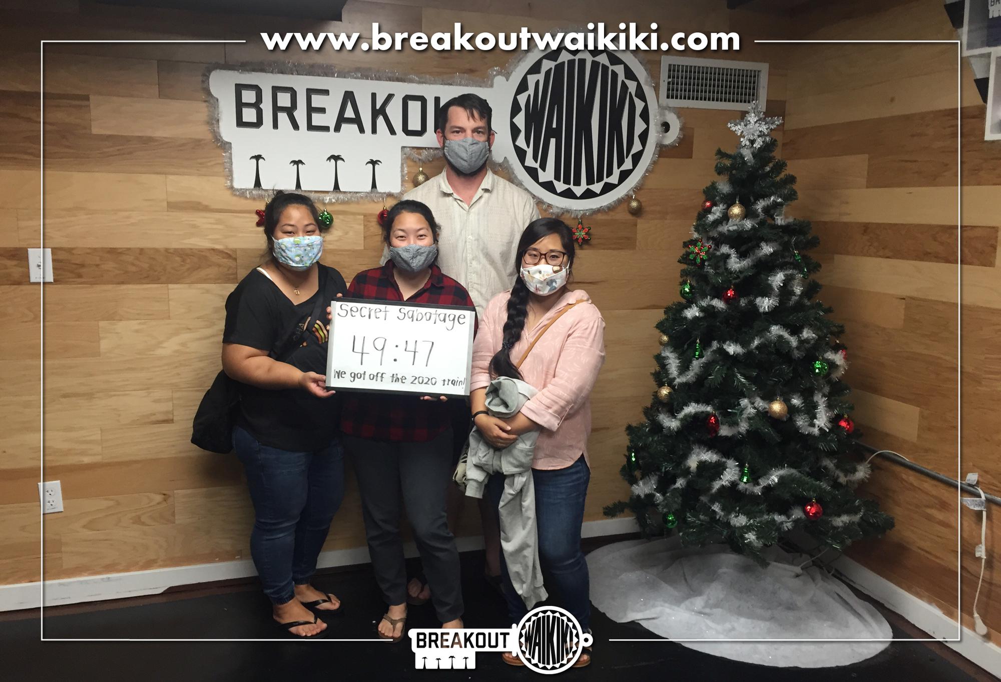 We escaped!! Mostly thanks to Kacie and Taylor